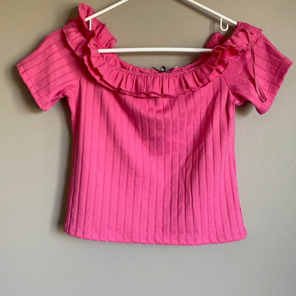 Zara Trafaluc pink top